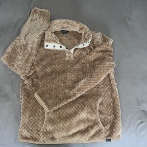 Eddie Bauer Women’s Sherpa Quarter Zip size small color tan